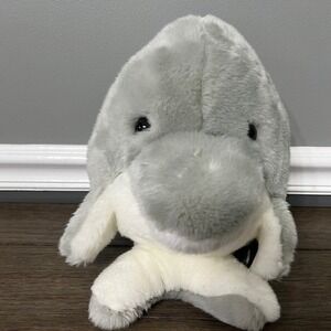 Unipak Bottlenose Dolphin Plush Gray White Sea Life Ocean Stuffed Animal Toy 12"